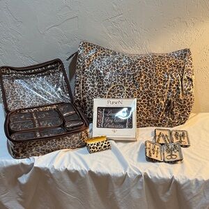 PurseN Leopard Print Travel Set